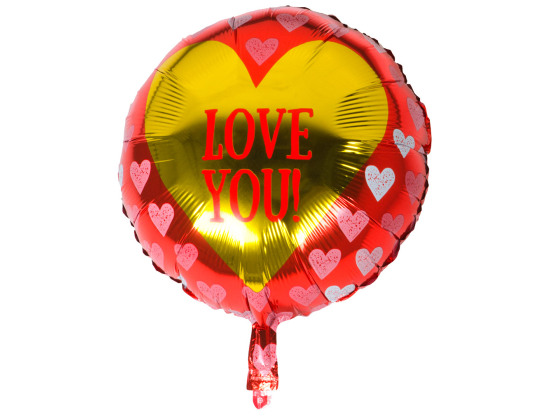 Ballon en aluminium 'LOVE YOU!'