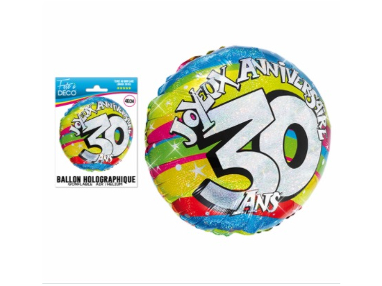 Ballon Holographique 30 Ans