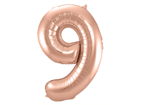 Ballon Chiffre 9 Rose Gold 86cm