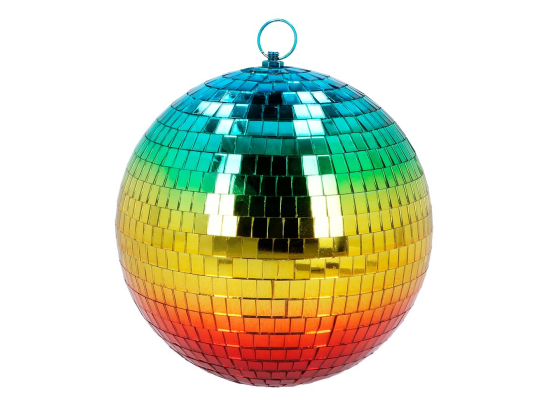 Pc. Boule disco arc-en-ciel (Ø 20 cm)