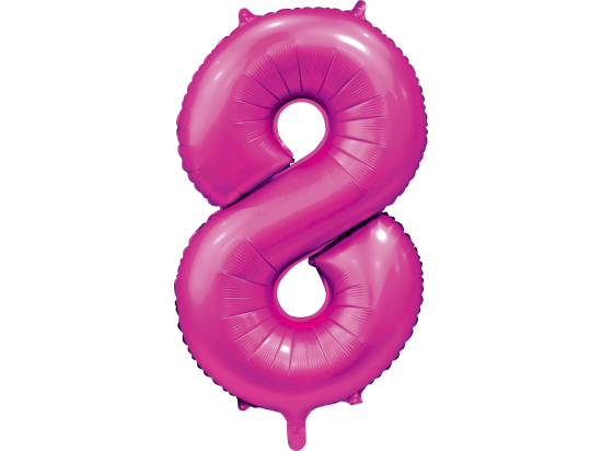 Foilballoon 34" no. 8 satin hotpink