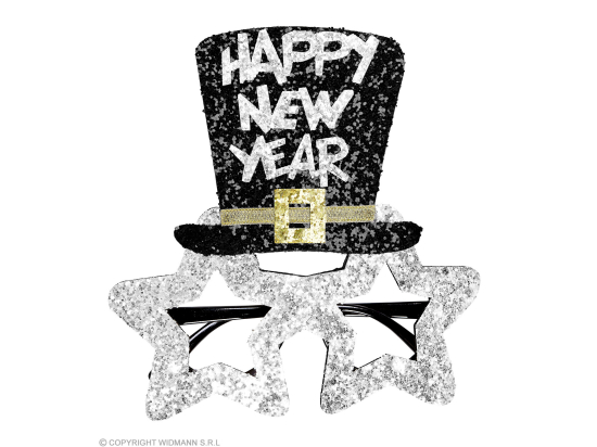 LUNETTES ARGENT HAPPY NEW YEAR