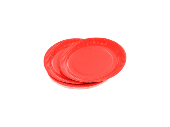 SET DE 20 ASSIETTES VITAMINE EN CARTON D18CM ROUGE SANS FILM PLASTIQUE