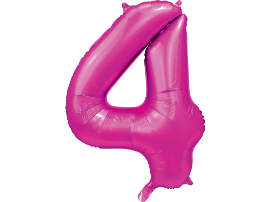 Foilballoon 34" no. 4 satin hotpink