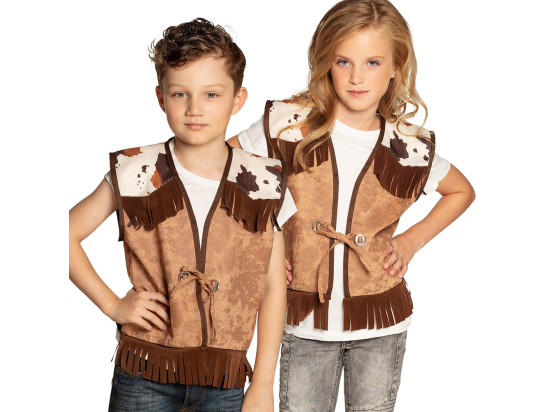 Gilet Western camel