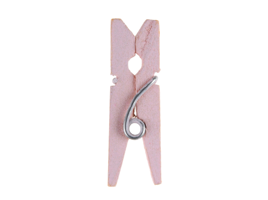 Mini pince en bois Rose