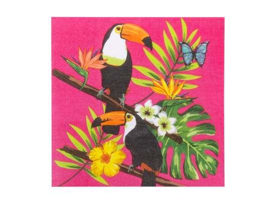 Set 20 Serviettes en papier Toucan Tropique