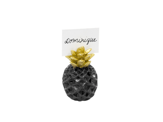 RESINE MARQUE PLACE "ANANAS" NOIR OR