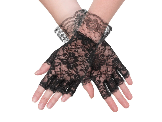 Pr Gants en dentelle Paris noir 