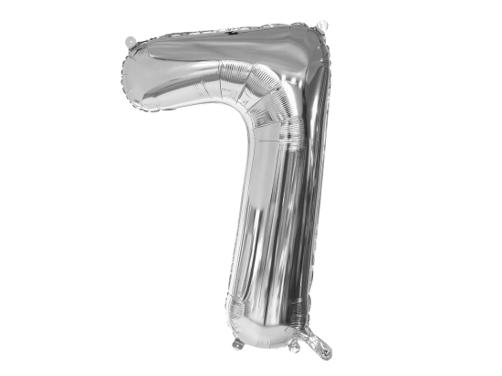 Ballon en aluminium '7' argent