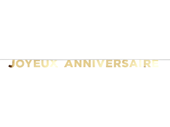 Banderole Joyeux Anniversaire Or