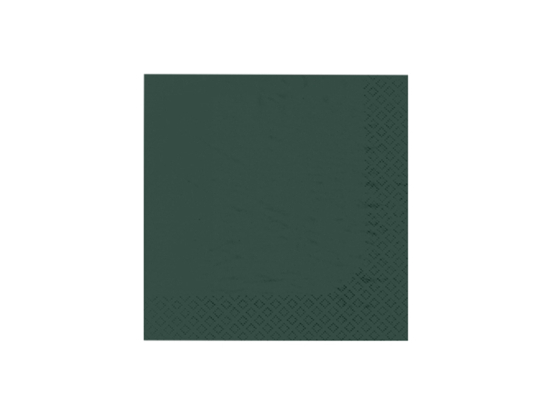 SET DE 20 SERVIETTES COCKTAIL EN PAPIER 3 PLIS 25*25CM VERT