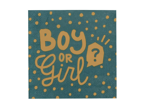 Set 12 Serviettes en papier 'Boy or Girl?'