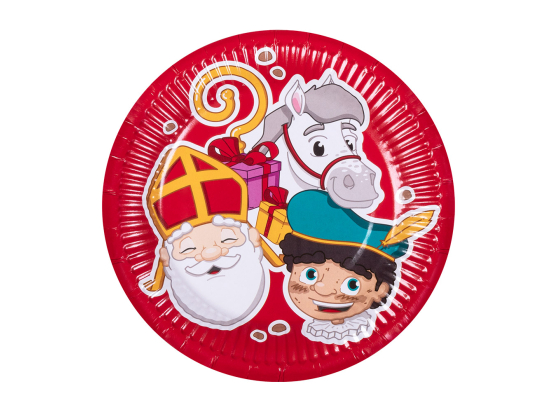 Set 10 Assiettes en papier Saint Nicolas