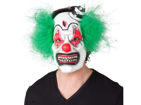 Masque visage latex Clown d'horreur