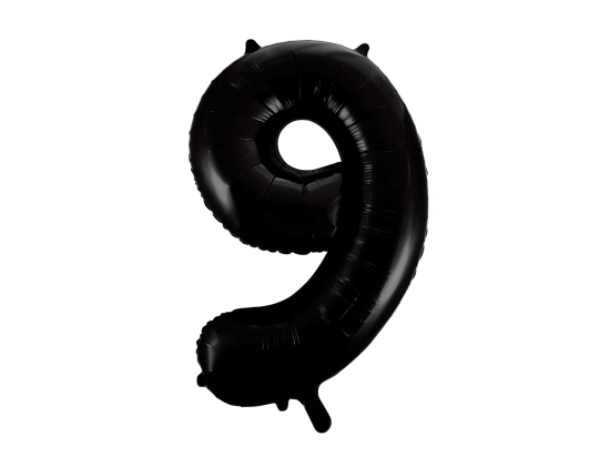 Foilballoon 34" no. 9 black