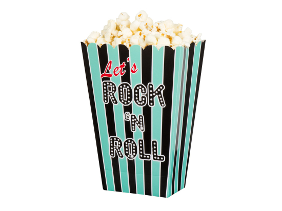 Set 4 Bols de popcorn Rock 'n Roll