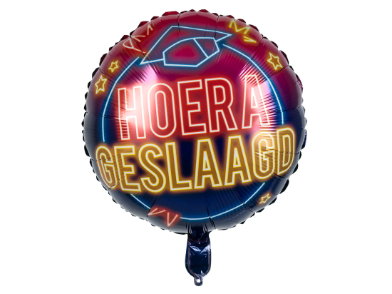 Ballon en feuille 'Hoera Geslaagd'