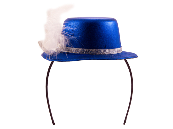 Tiare avec Petit Chapeau Métallique Bleu