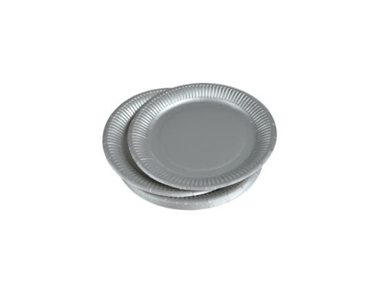 SET DE 20 ASSIETTES EN CARTON D18CM ARGENT SANS FILM PLASTIQUE