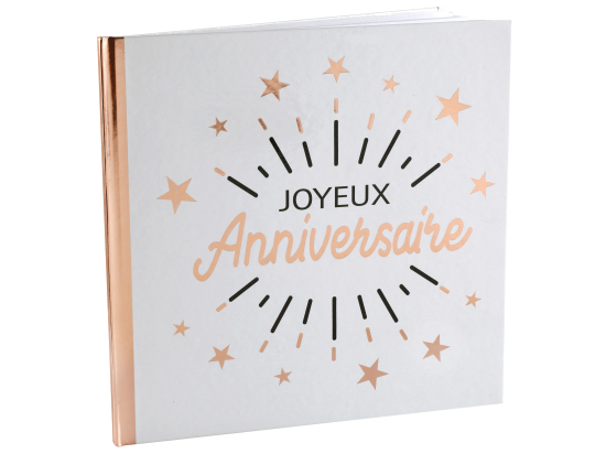 Livre d'or Anniversaire Etincelant Rose gold