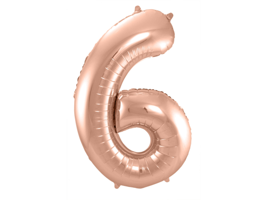 Ballon Chiffre 6 Rose Gold 86cm