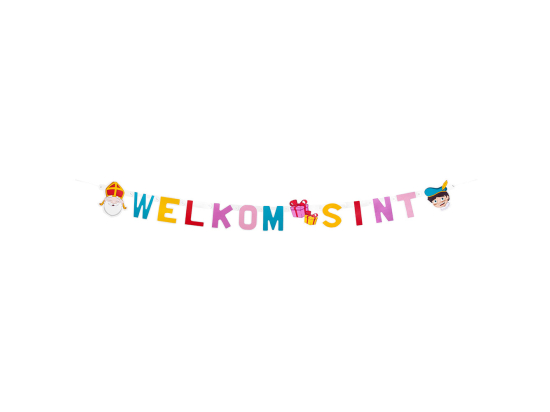 Guirlande lettre 'Welkom Sint'