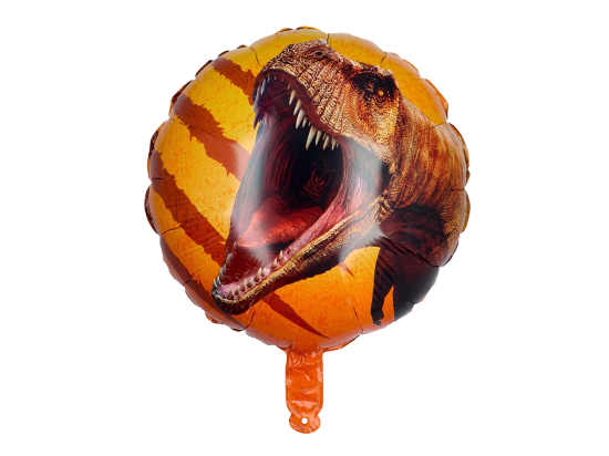 Ballon en aluminium T-Rex double face (Ø 45 cm)