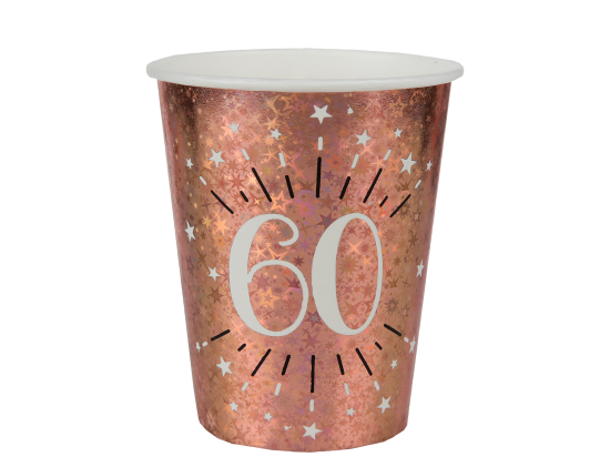 Gobelet Âge étincelant rose gold 60 ans