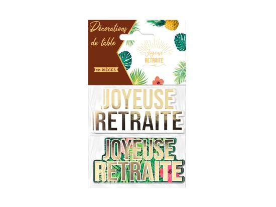 DUO DECO LETTRES DE TABLE "JOYEUSE RETRAITE"