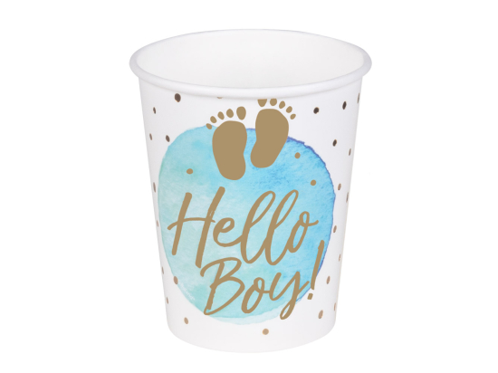 Set 10 Gobelets en papier 'Hello Boy!'