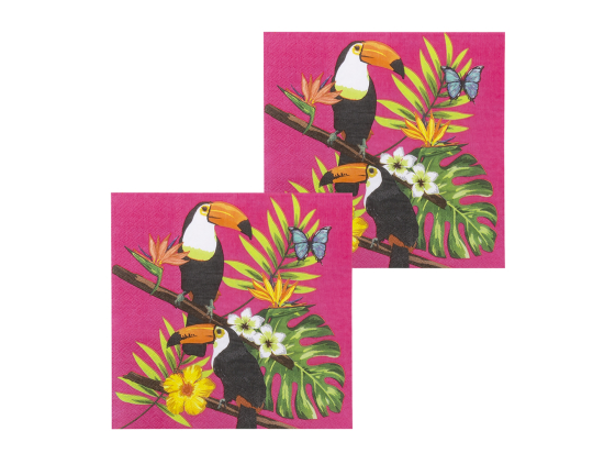 Set 12 Serviettes Toucan