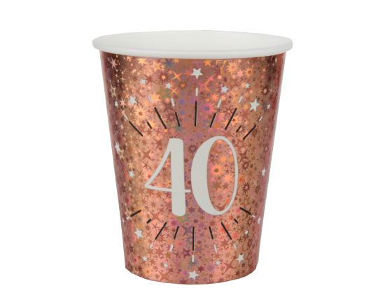 Gobelet Âge étincelant rose gold 40 ans