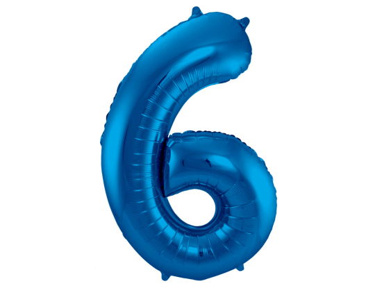 Ballon Chiffre 6 Bleu 86cm