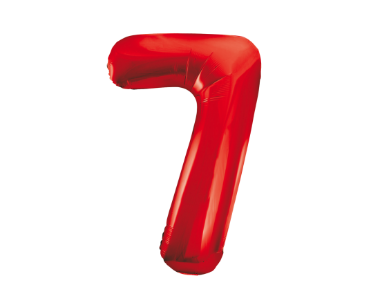 Foilballoon 34" no. 7 red