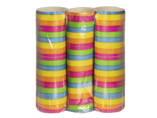 Set 3 Rouleaux de serpentins en papier Arc-en-ciel