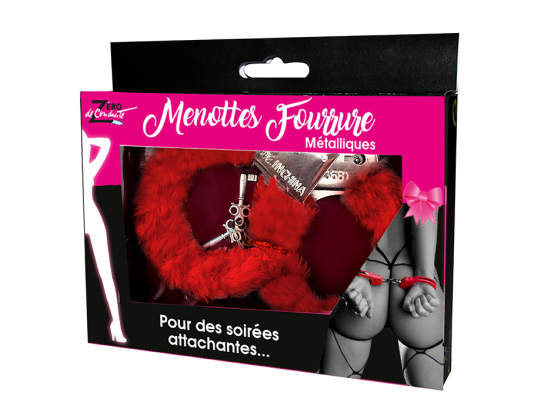 Menottes Fourrure Rouge