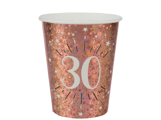 Gobelet Âge étincelant rose gold 30 ans