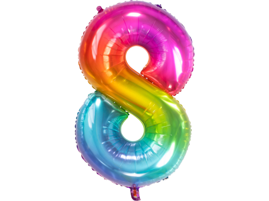 Ballon Chiffre 8 Multicolore 86cm