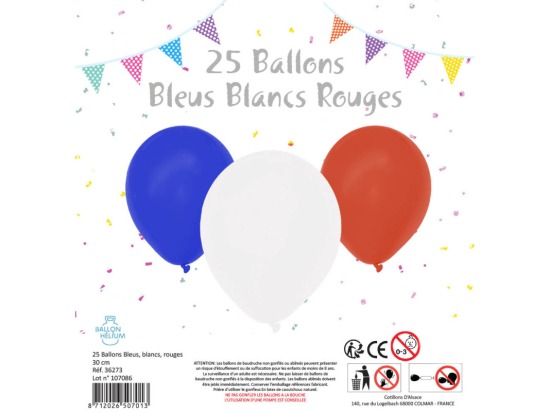 Ballon bleu blanc rouge "France"