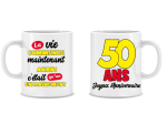 Mug Anniversaire Mixte - Tous les évènements de la vie : 50 ans