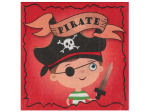 Serviette Pirate Multicolore 33 x 33 cm Sachet de 20 pièces