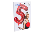 Ballon en aluminium '5' rouge