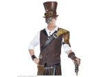 DEMI-MASQUE STEAMPUNK ARGENT