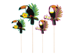 Set 4 Bâtonnets cocktail Toucan Tropique