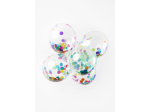 Ballon Transparent - Confetti Multicolore