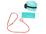 Set Docteur (bonnet, bandeau avec réflecteur frontal, masque facial et stéthoscope)