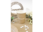 Gobelet en carton "Communion" effet kraft impression blanche