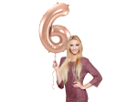 Ballon Chiffre 6 Rose Gold 86cm