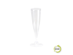 SET 6 FLUTES A CHAMPAGNE EN PLASTIQUE REUTILISABLE 14CL TRANSPARENT